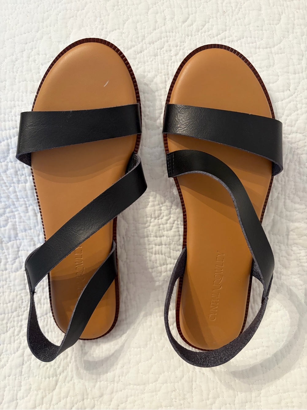 NWOT Classic Black Strappy Women's Sandals - size 7.5
